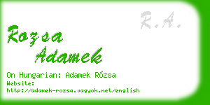 rozsa adamek business card